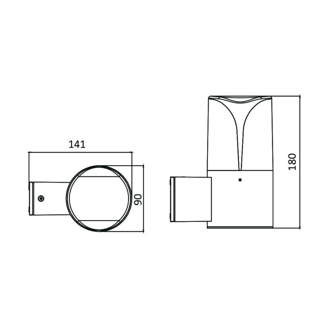 Aplica E27 Exterior MILANO APLICA PERETE / NEAGRA Lighting Fixtures