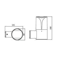 Aplica E27 Exterior MILANO APLICA PERETE / NEAGRA Lighting Fixtures