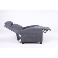 Релакс фотьойл с механизъм Recliner, тъмно сив текстил