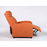 Релакс фотьойл с механизъм Recliner, текстил, оранжев