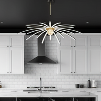 Осветително тяло LED висящо Eteris Black&Gold еквивалент 600W с дистанционно