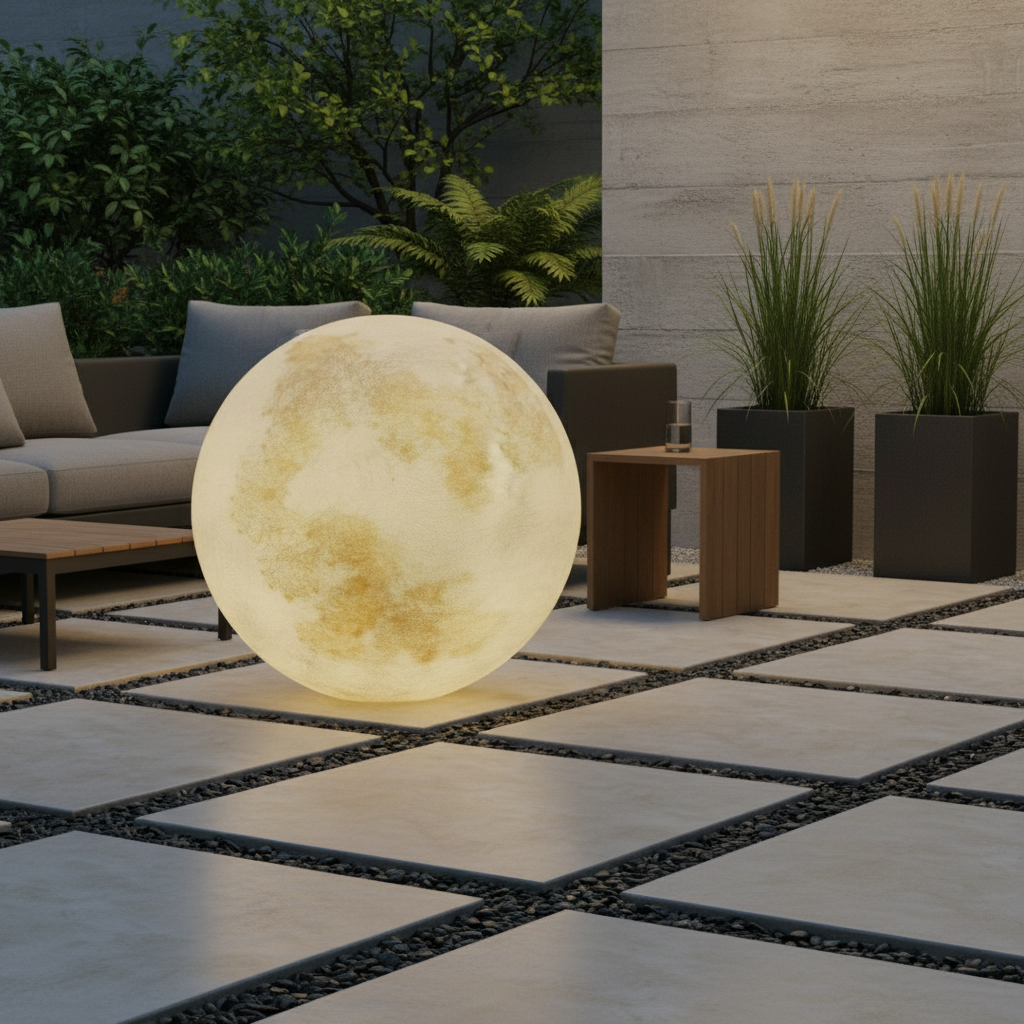 Матово външно абажурно кълбо MOONGLOW 80CM