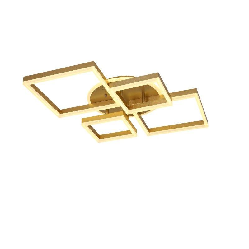 Модерно LED осветително тяло Diamond Gold, еквивалент 800W, с дистанционно
