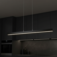LED висящо осветително тяло MARCO Black 115,5CM линейно – еквивалент 350W