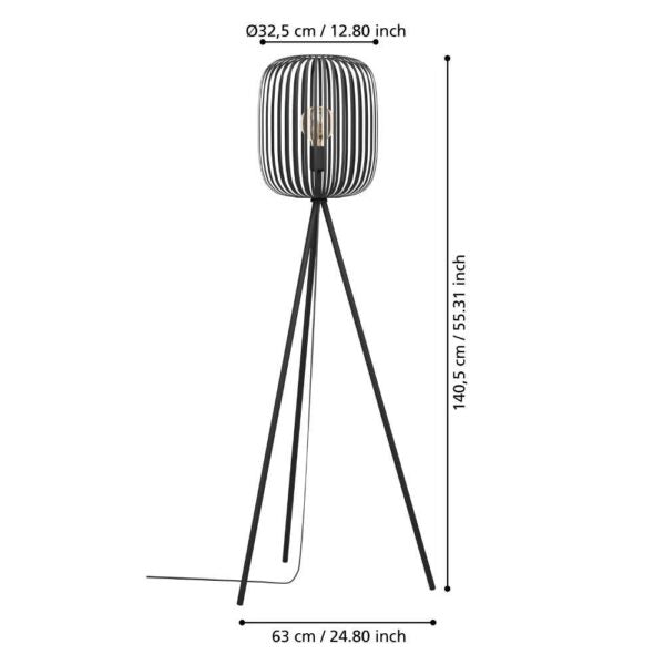 Лампадар ROMAZZINA Black 140CM