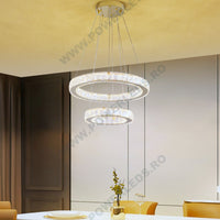 LED осветително тяло Cristal GOLD 2 сегмента с дистанционно, еквивалент 600W