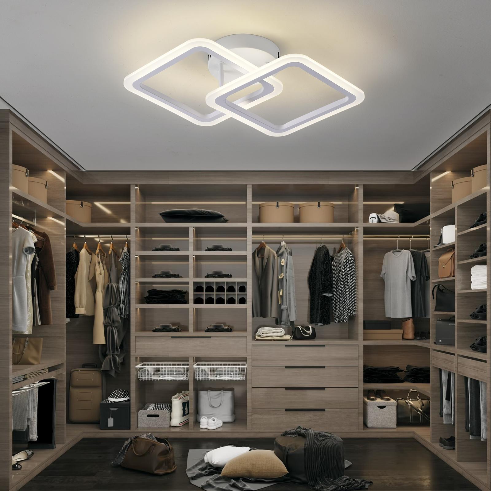 LED осветително тяло 1+1 Square Design бяло еквивалент 300W с дистанционно