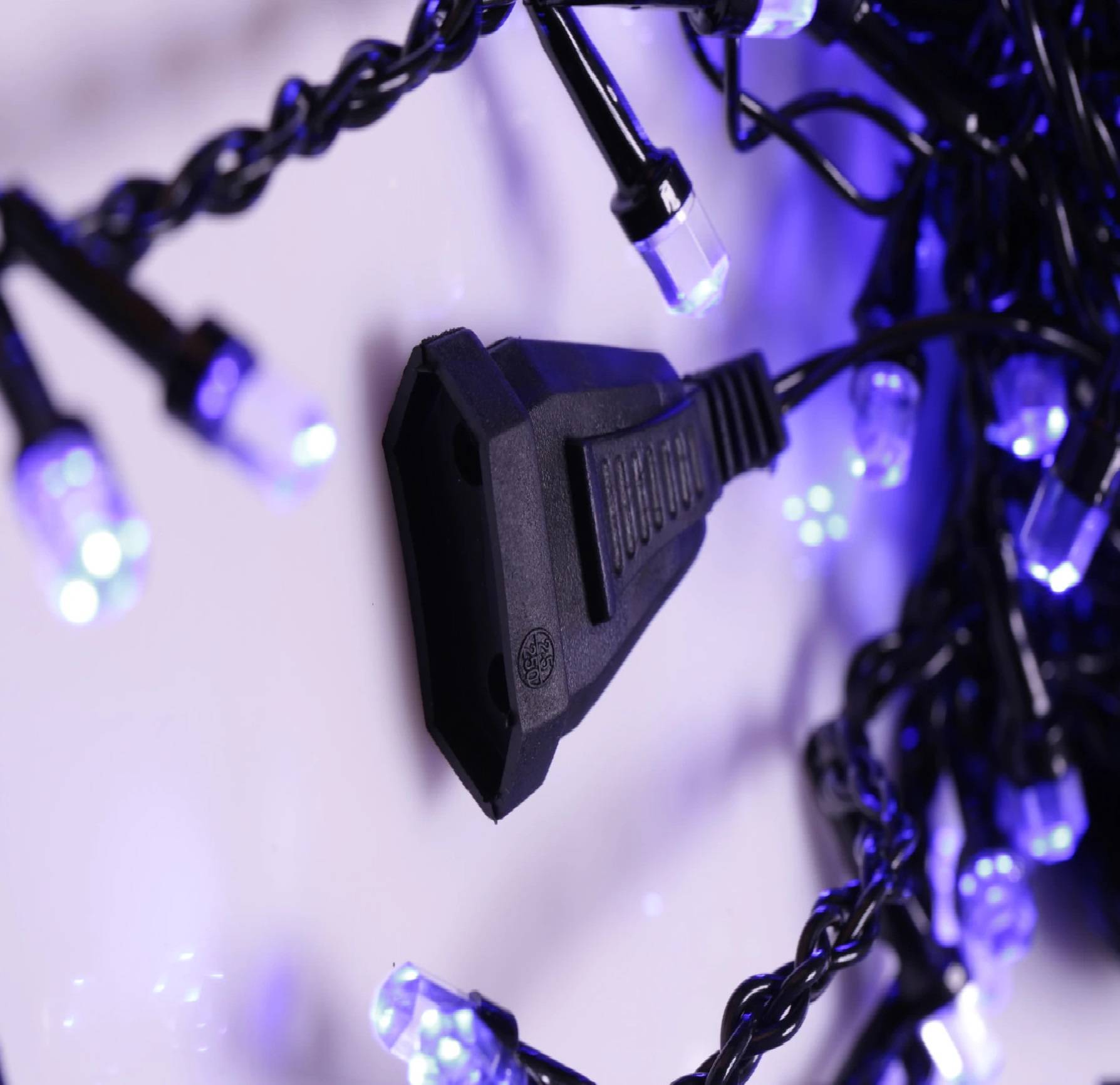 LED инсталация Перде Висулки 96 LED шестоъгълни 3x0.6m черен кабел Различни цветове