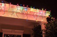 LED инсталация Перде Висулки 96 LED шестоъгълни 3x0.6m черен кабел Различни цветове