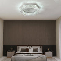 LED осветително тяло сребристо Splash Crystal с дистанционно