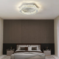 LED осветително тяло сребристо Splash Crystal с дистанционно