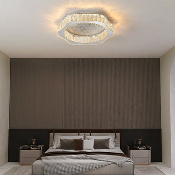 LED осветително тяло сребристо Splash Crystal с дистанционно