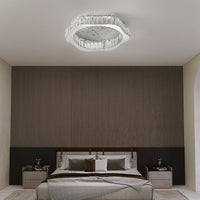 LED осветително тяло сребристо Splash Crystal с дистанционно