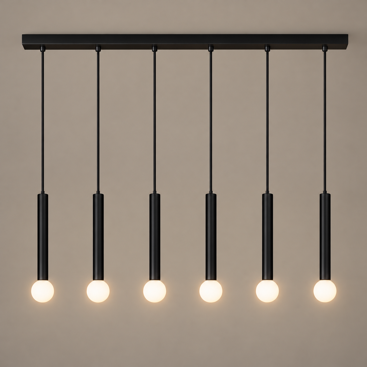 LED осветително тяло тип пендел LORETO Black еквивалент 400W