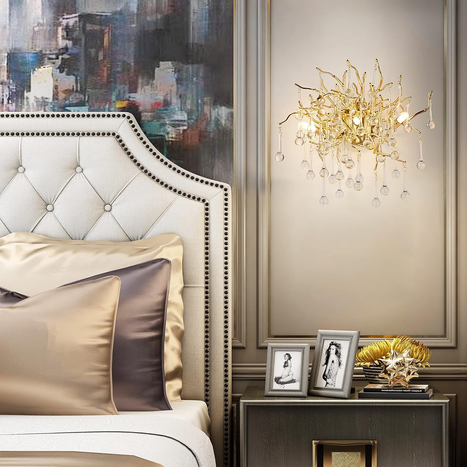 Аплик за стена Cristal Luxury Golden Tears
