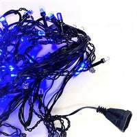 LED инсталация Перде Дъжд 360 LED шестоъгълни 8x1m черен кабел Различни цветове