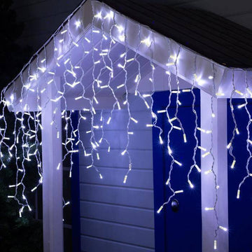 LED инсталация Перде Висулки FLASH 252 LED 8x0.6m бял кабел Различни цветове