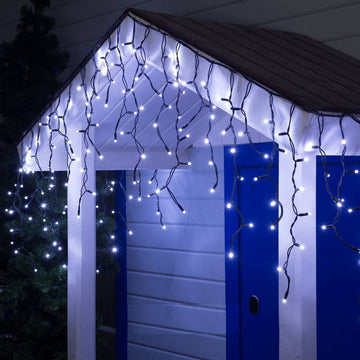 LED инсталация Перде Висулки 360 LED 8x0.6m черен кабел Различни цветове - PL6006