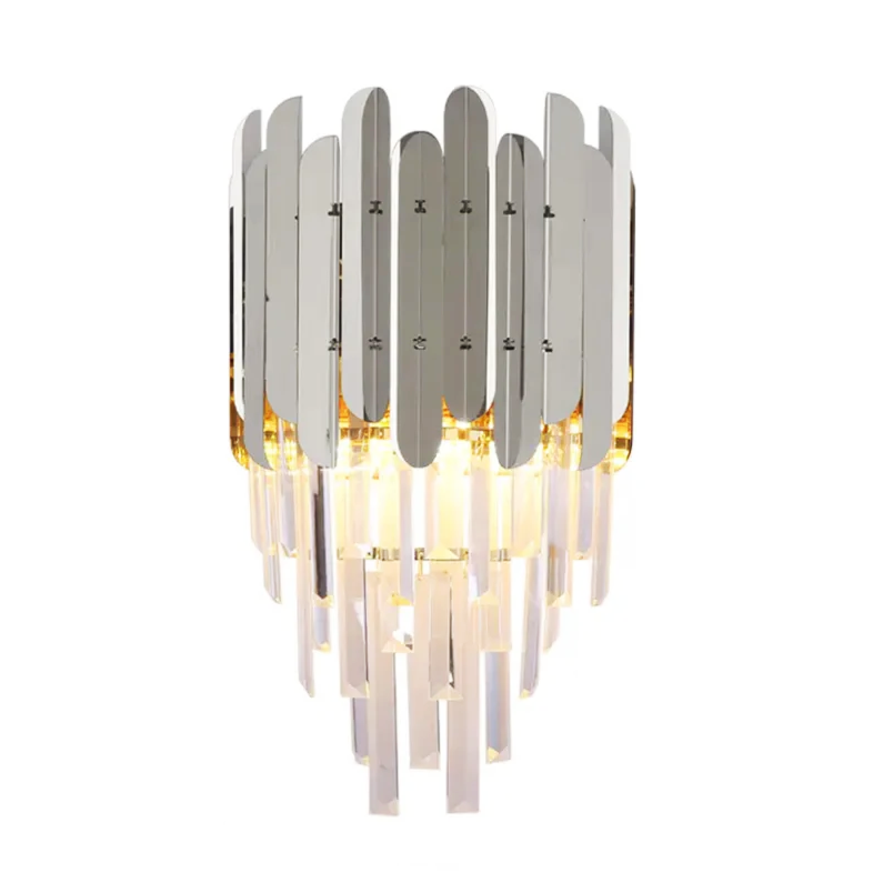 Aplica Perete Cristal Shiny Silver Chrome ARGINTIE / CRISTAL / APLICA PERETE Wall Light Fixtures