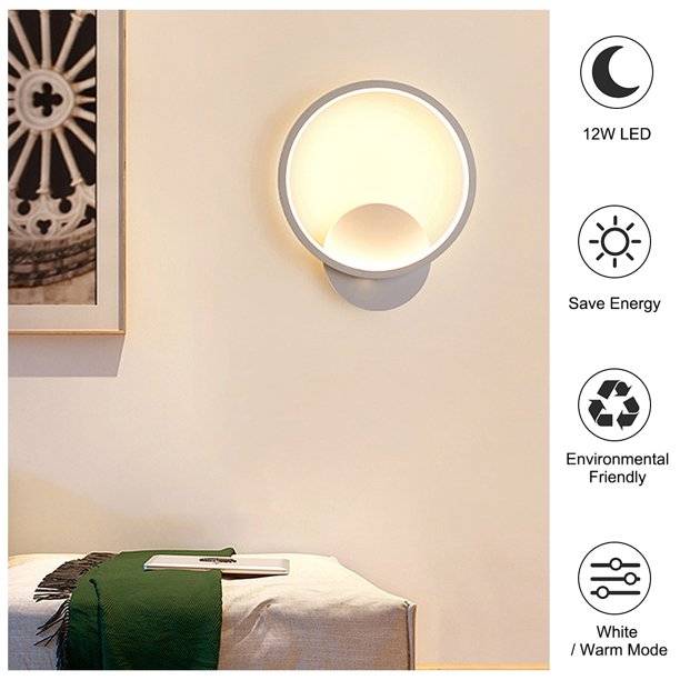 LED аплик 28W ROUND Бял Slim 3 функции