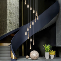 LED осветително тяло Luxury Crystal Golden Drops