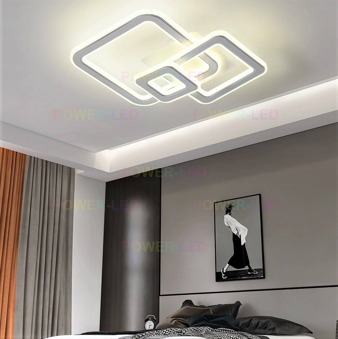 LED осветително тяло SQUARES Бяло 3 функции Еквивалент 300W