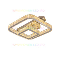 Осветително тяло LED CROWN Square Chrome Cristal Еквивалент 600W Дистанционно