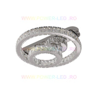 LED осветително тяло CROWN Round Chrome кристал Еквивалент 600W с дистанционно