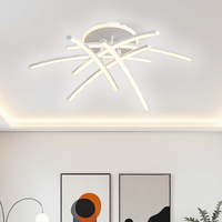 Осветително тяло LED 114W Ophelia 6 елемента БЯЛО еквивалент 600W с дистанционно