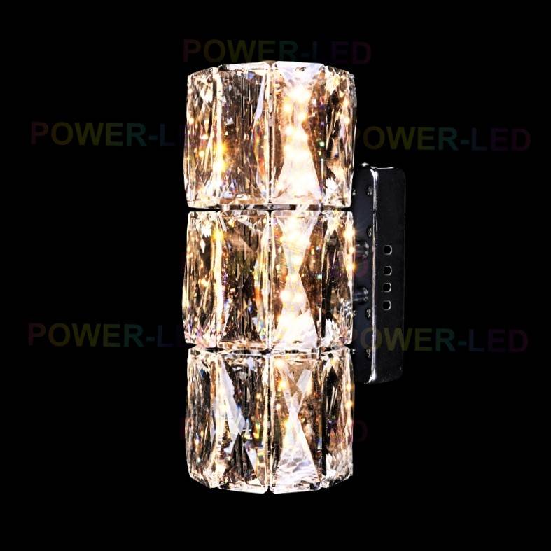 LED аплик 24W кристал цилиндър 22cm