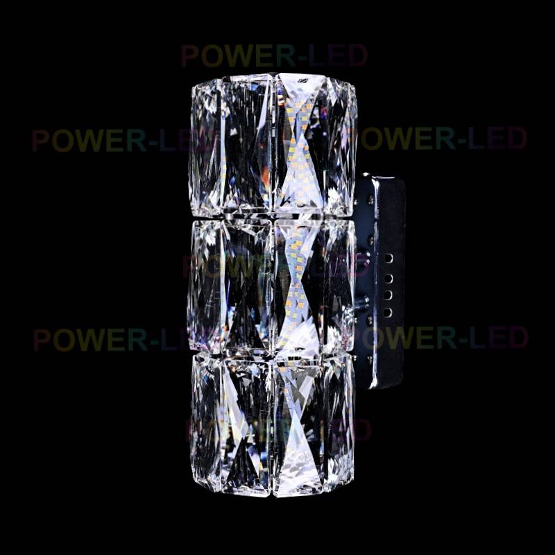 LED аплик 24W кристал цилиндър 22cm