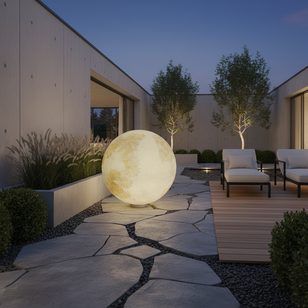 Матово външно абажурно кълбо MOONGLOW 100CM