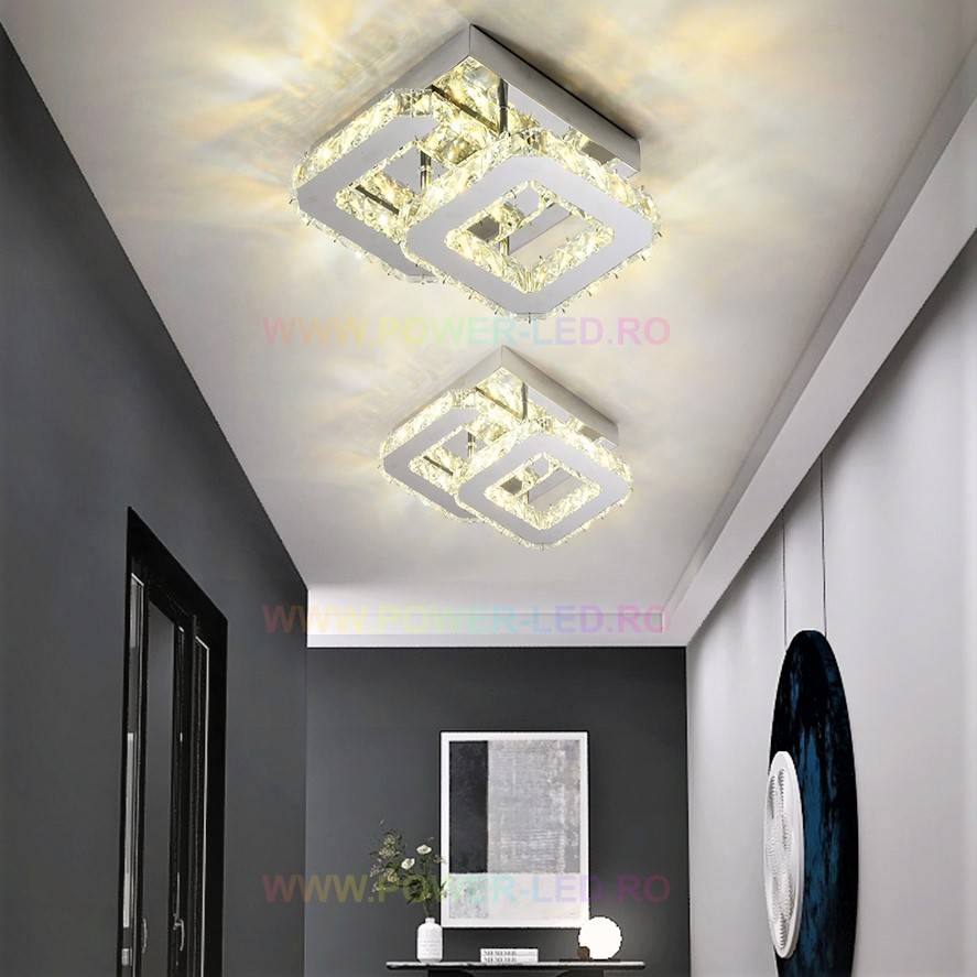 LED осветително тяло CRISTAL Double Square Еквивалент 200W
