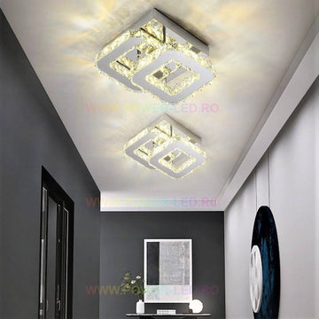 LED осветително тяло CRISTAL Double Square Еквивалент 200W