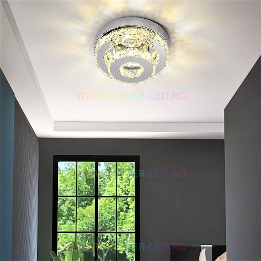 LED осветително тяло CRISTAL Double Circle Еквивалент 200W