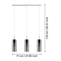 Осветително тяло висящо SELVINO Silver 110CM