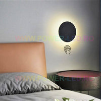 LED аплик 22W 20cm кръгъл черна с тъч контрол