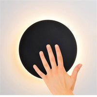 LED аплик 22W 20cm кръгъл черна с тъч контрол