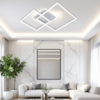 Осветително тяло LED TWO SQUARE SILVER Еквивалент 600W Дистанционно управление