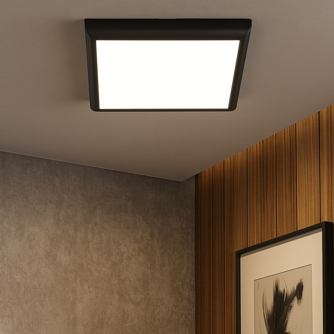LED плафон за баня 20W 22.5cm Square IP40 3 вида светлина еквивалент 200W