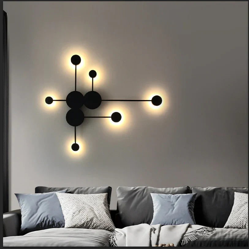 LED аплик Modern Style-6 черен еквивалент 200W