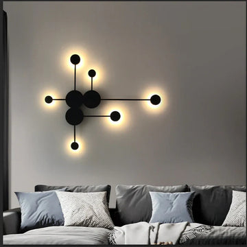 LED аплик Modern Style-6 черен еквивалент 200W
