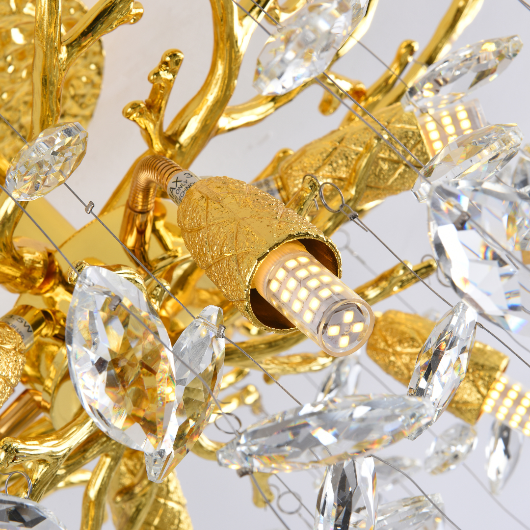 Lustra LED Gold 6XG9 KLARA AURIE / MINIMALIST DESIGN Lighting Fixtures