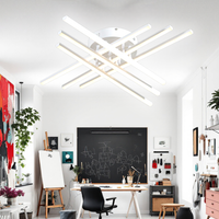 LED осветително тяло 96W X с 6 бели линии, еквивалент 700W, с дистанционно