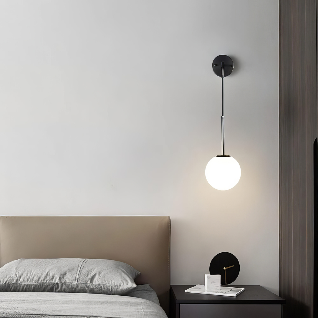 Регулируем аплик Nordic Style HangGlobe Black с матов абажур