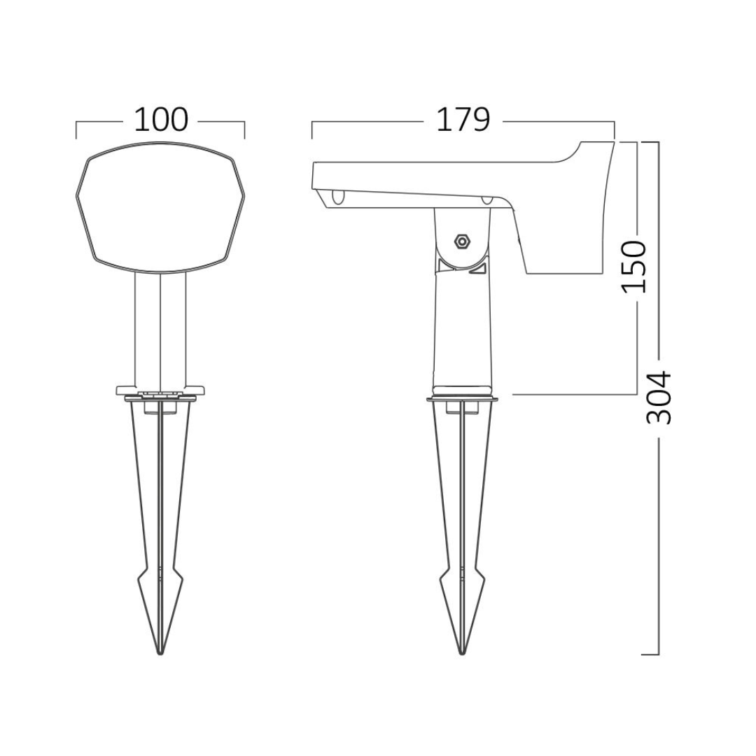 Соларен LED стълб за градина 12W