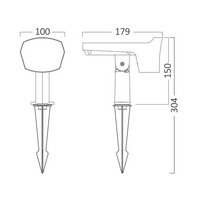 Соларен LED стълб за градина 12W