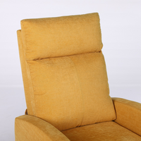 Релакс фотьойл с механизъм Recliner, текстил жълт