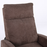 Релакс фотьойл с механизъм Recliner, кафяв текстил