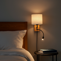 LED аплик за спалня NILAM Wood Design